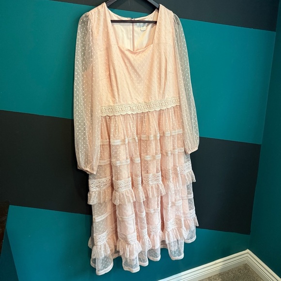 Rachel Parcell Pink Tiered Sundress with Square Neck - Picture 7 of 14